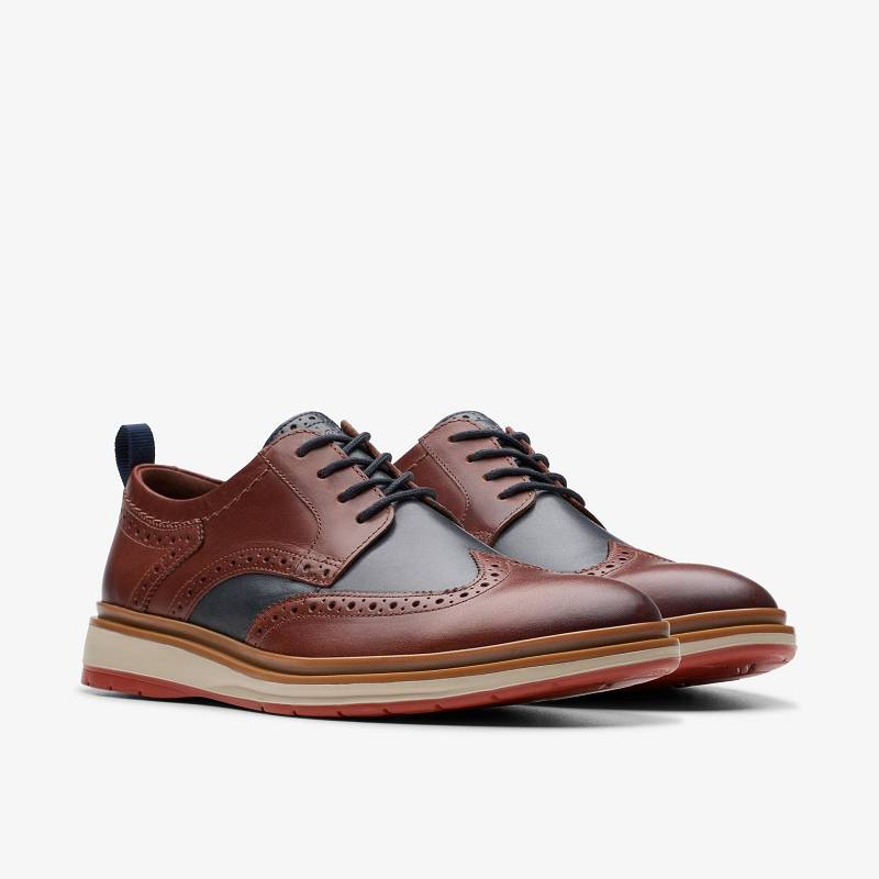 British Tan Combination Clarks Chantry Wing | CLKS-84398