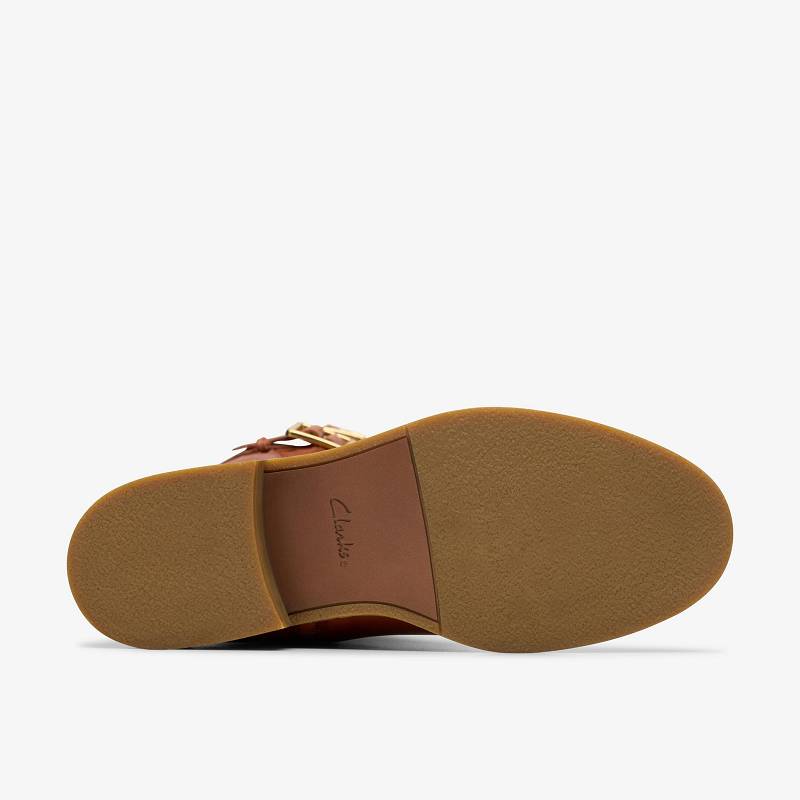 British Tan Leather Clarks Cologne Up | CLKS-85459