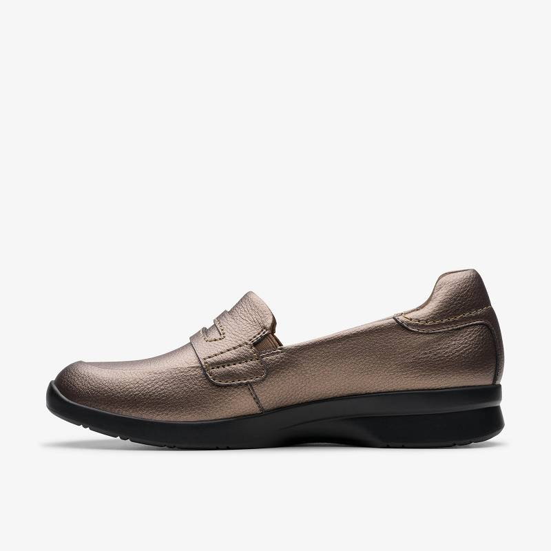 Bronze Metallic Clarks Ellowyn Penny | CLKS-85367