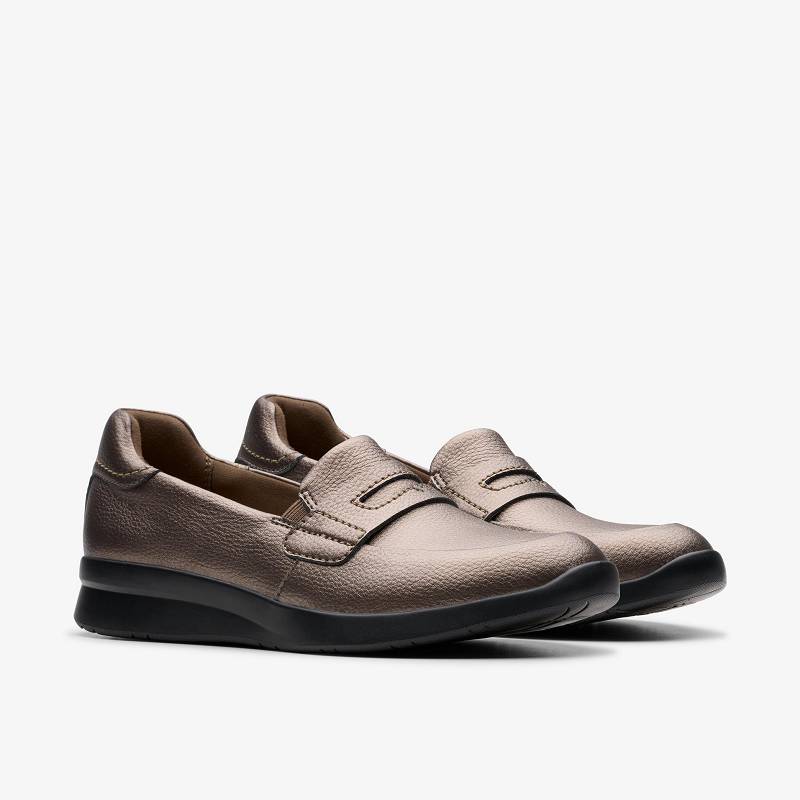 Bronze Metallic Clarks Ellowyn Penny | CLKS-85367