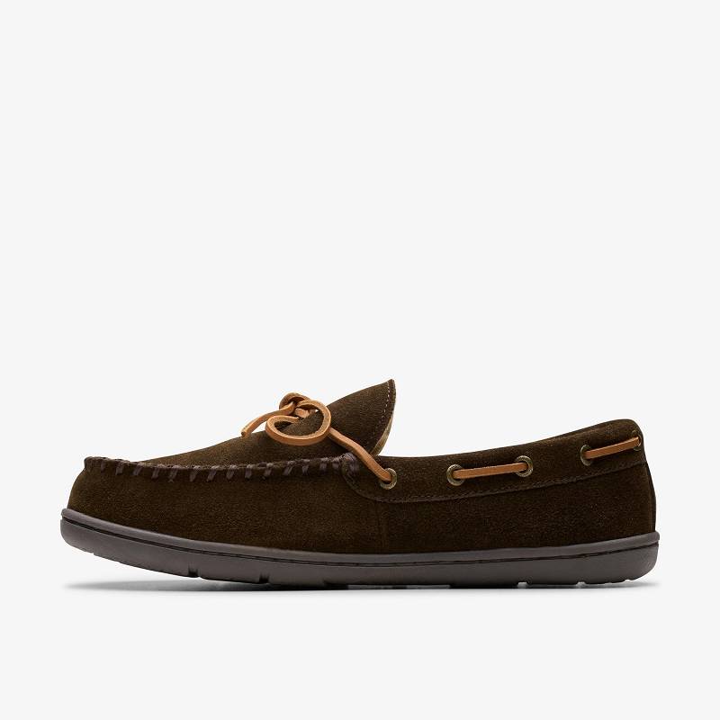 Brown Clarks Michel Rise Slippers | CLKS-84209