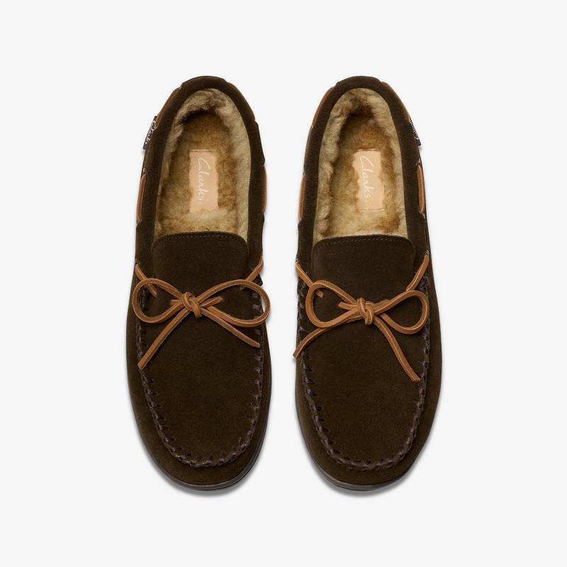 Brown Clarks Michel Rise Slippers | CLKS-84209