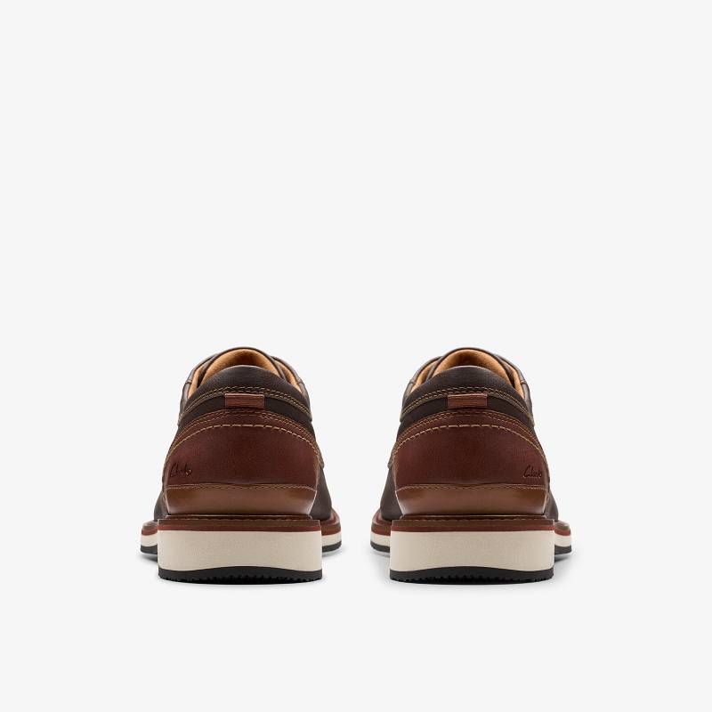 Brown Leather Clarks Monahan Plain | CLKS-84318