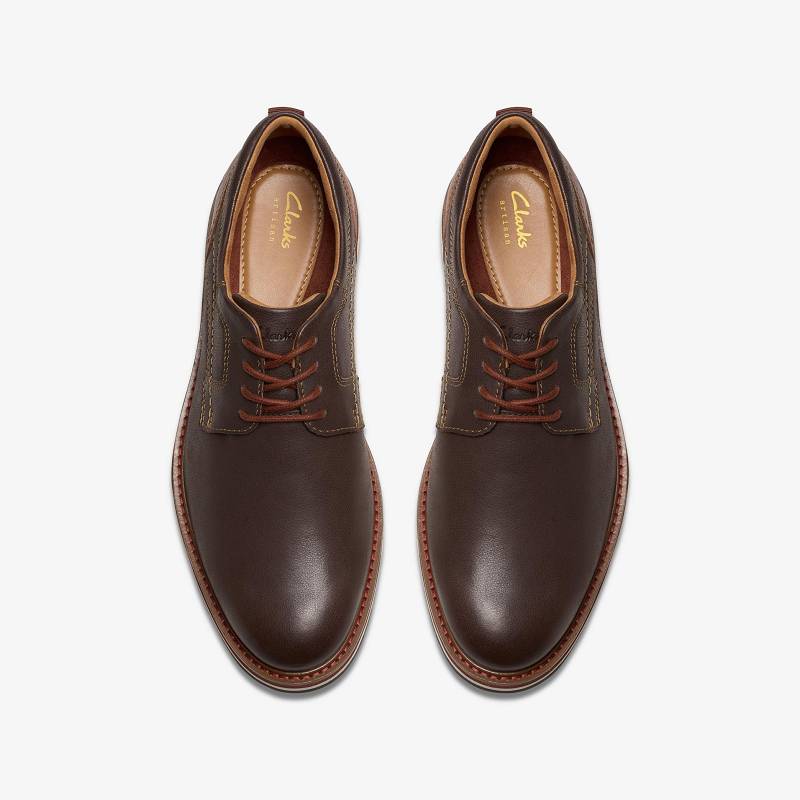 Brown Leather Clarks Monahan Plain | CLKS-84318