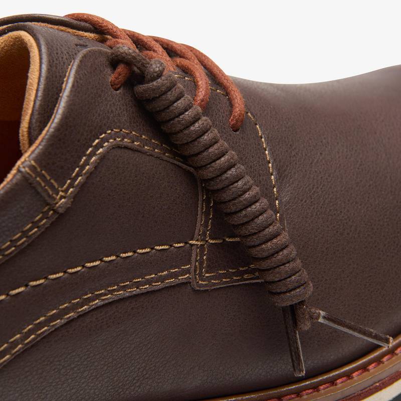 Brown Leather Clarks Monahan Plain | CLKS-84318