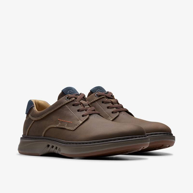 Brown Nubuck Clarks Un Briley Pace | CLKS-84333