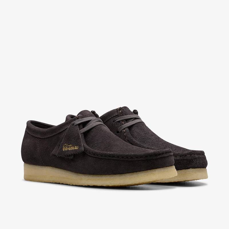 Brown Slate Suede Clarks Wallabee | CLKS-84513