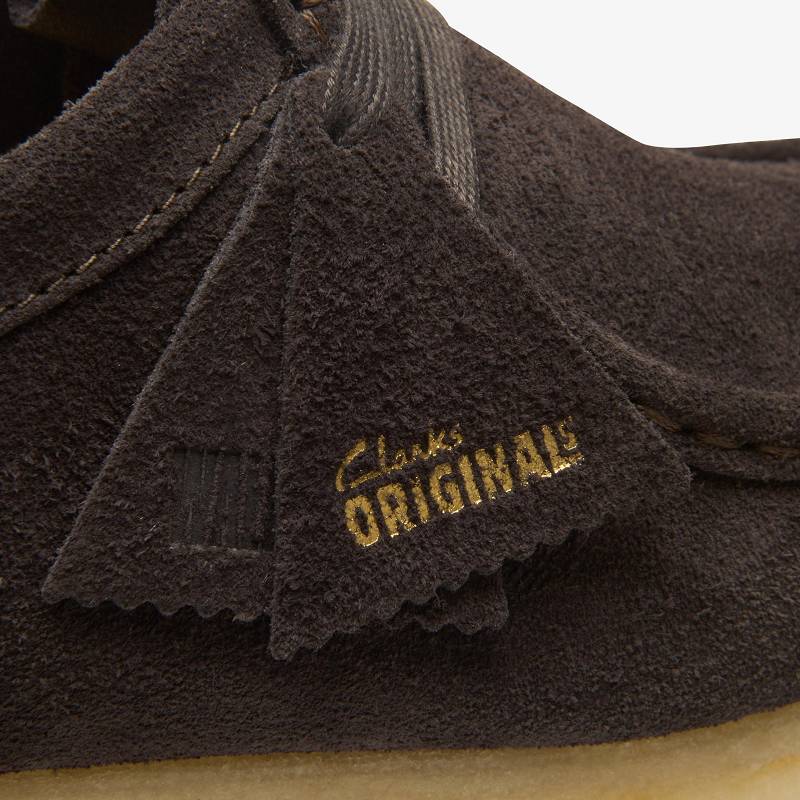 Brown Slate Suede Clarks Wallabee | CLKS-84513