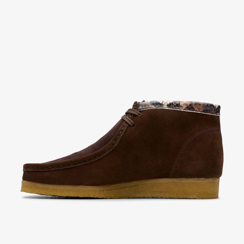 Brown Snake Combination Clarks Wallabee Boot | CLKS-84560