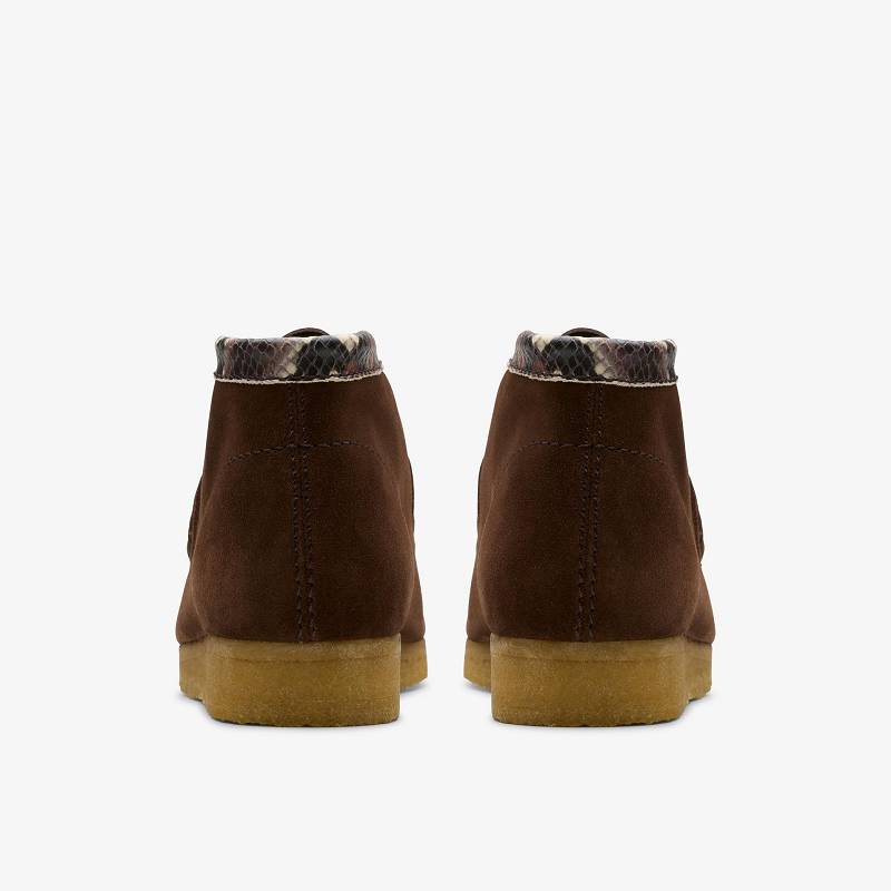 Brown Snake Combination Clarks Wallabee Boot | CLKS-84560