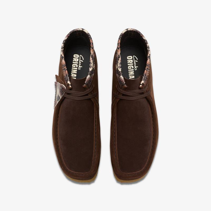 Brown Snake Combination Clarks Wallabee Boot | CLKS-84560