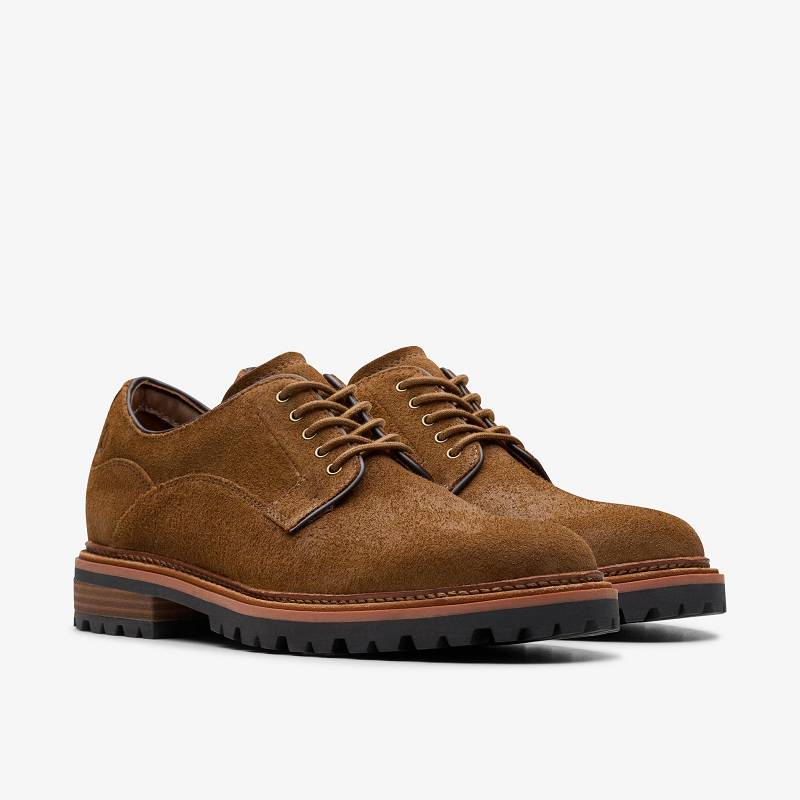 Brown Suede Clarks Clarkridge Lo | CLKS-84423