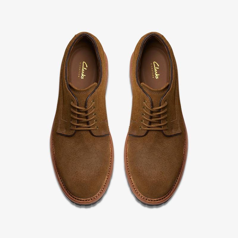 Brown Suede Clarks Clarkridge Lo | CLKS-84423