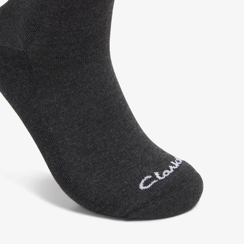 Charcoal Clarks Solid Crew Sock | CLKS-84180