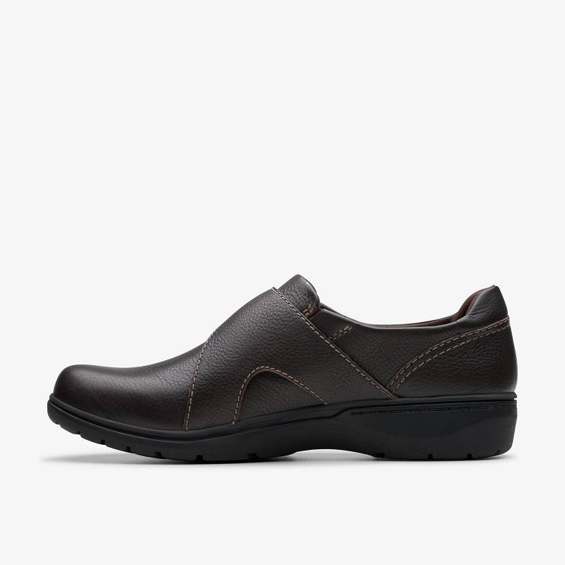 Chocolate Leather Clarks Carleigh Jazz | CLKS-85342