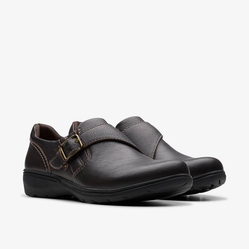 Chocolate Leather Clarks Carleigh Jazz | CLKS-85342