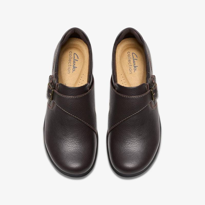 Chocolate Leather Clarks Carleigh Jazz | CLKS-85342