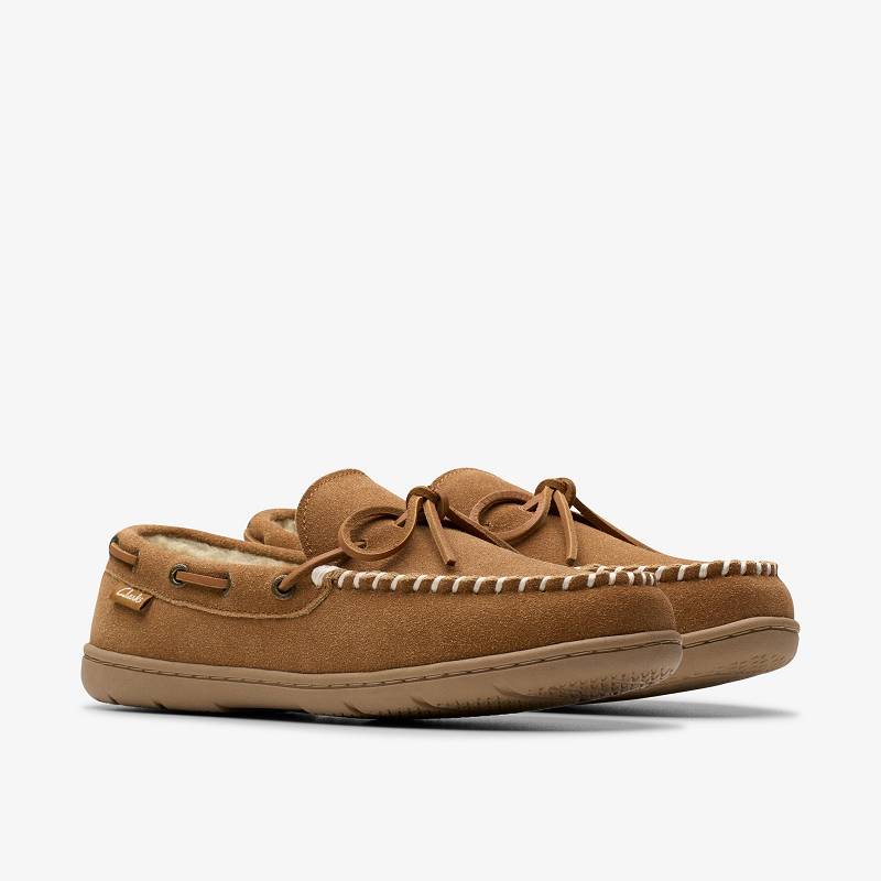 Cognac Clarks Michel Rise Slippers | CLKS-84208