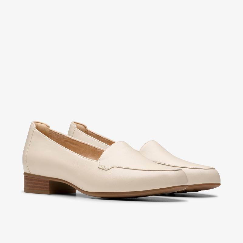 Cream Leather Clarks Krystine Lily | CLKS-85426