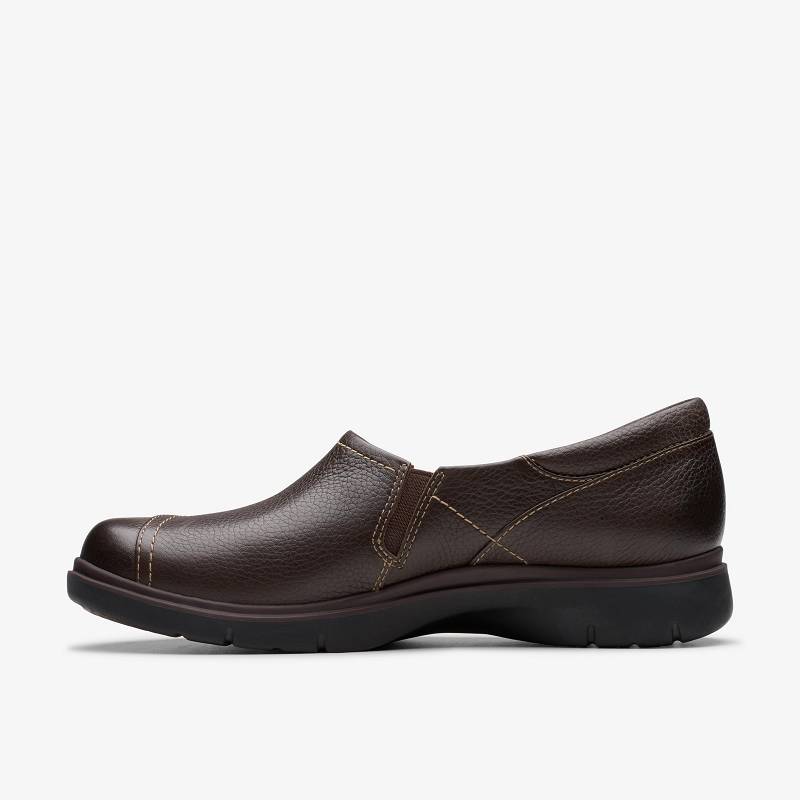 Dark Brown Leather Clarks Certina Ease | CLKS-85303