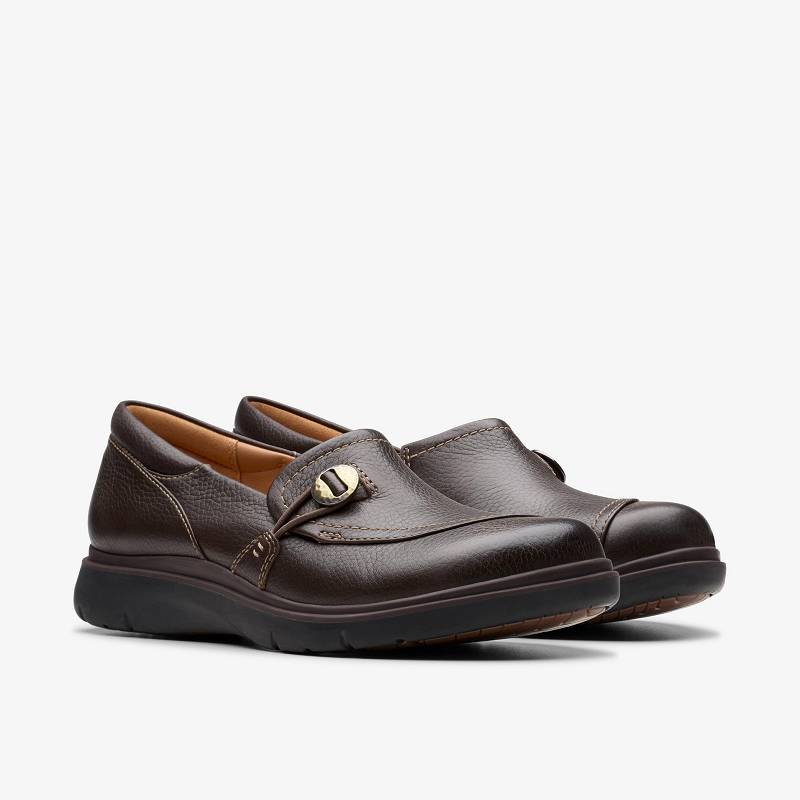 Dark Brown Leather Clarks Certina Ease | CLKS-85303