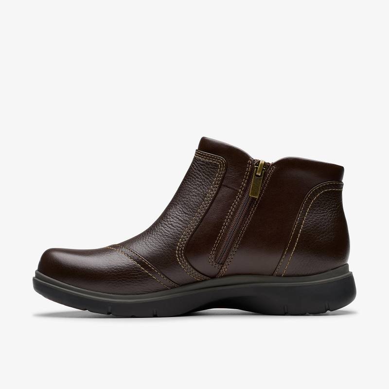 Dark Brown Leather Clarks Certina Joy | CLKS-85478