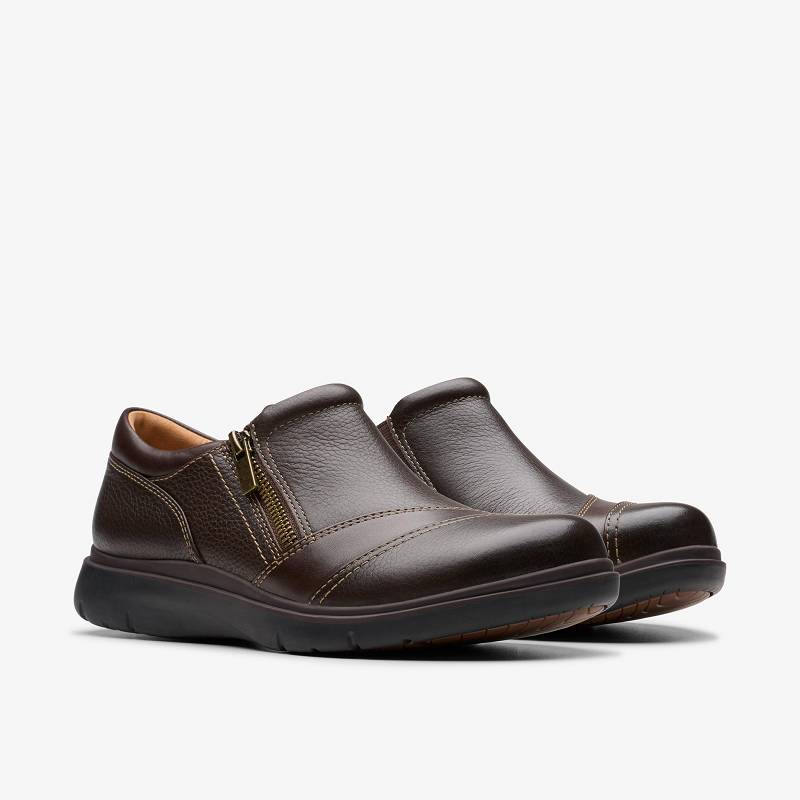 Dark Brown Leather Clarks Certina Pure | CLKS-85312