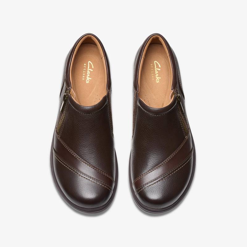 Dark Brown Leather Clarks Certina Pure | CLKS-85312