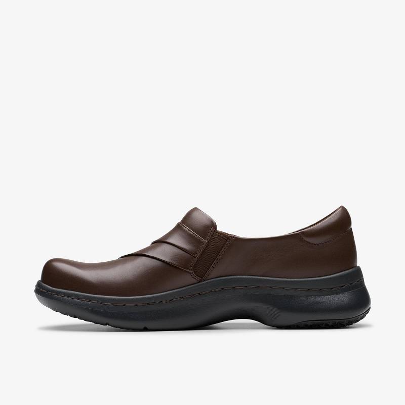 Dark Brown Leather Clarks Pro Lux | CLKS-84883