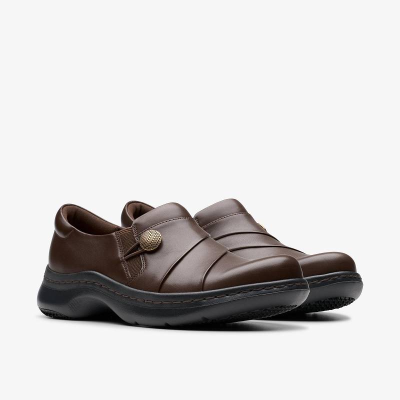 Dark Brown Leather Clarks Pro Lux | CLKS-84883