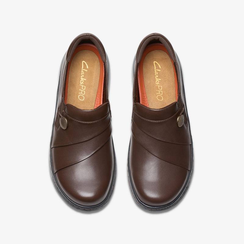 Dark Brown Leather Clarks Pro Lux | CLKS-84883