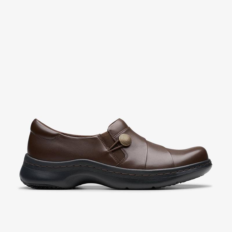 Dark Brown Leather Clarks Pro Lux | CLKS-84883