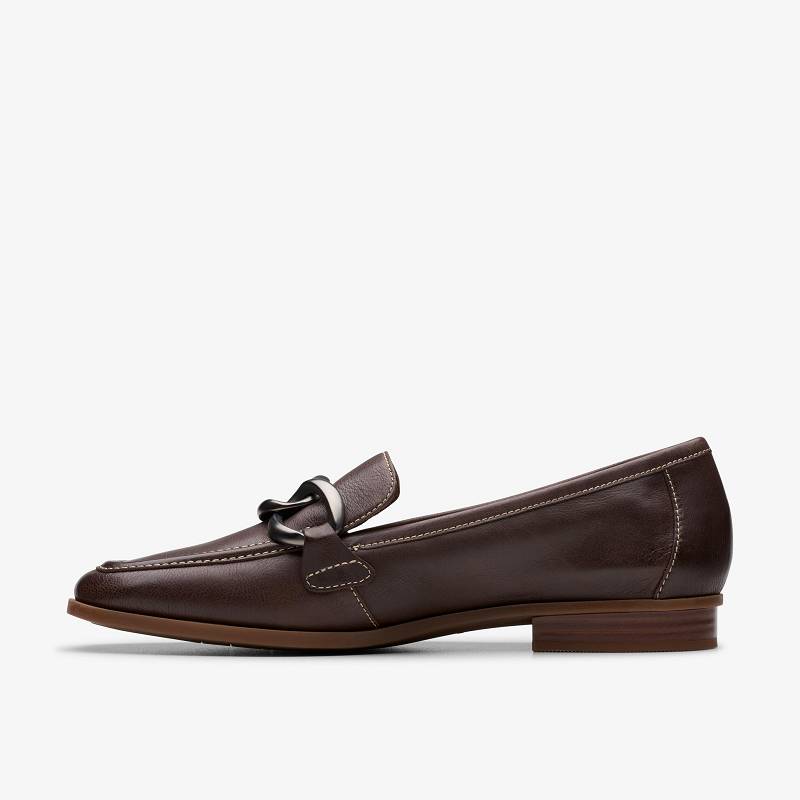 Dark Brown Leather Clarks Sarafyna Iris | CLKS-84983