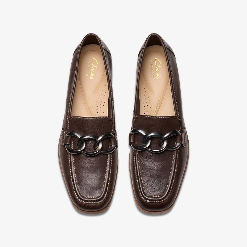 Dark Brown Leather Clarks Sarafyna Iris | CLKS-84983