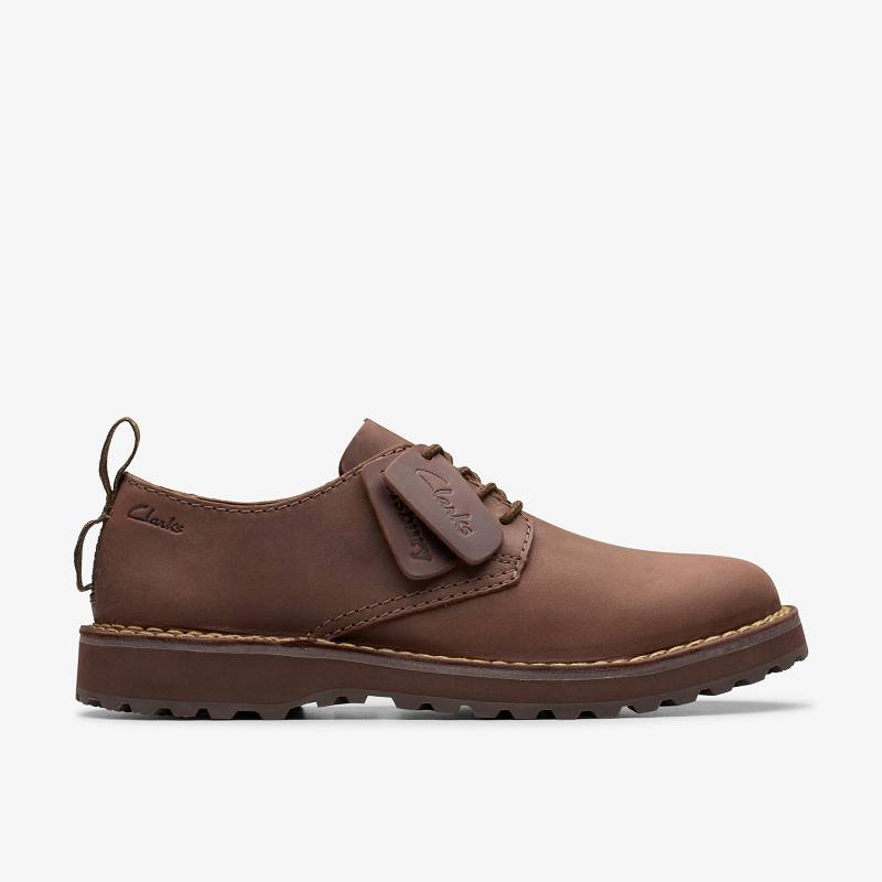 Dark Brown Leather Clarks Solsbury Lace | CLKS-84326