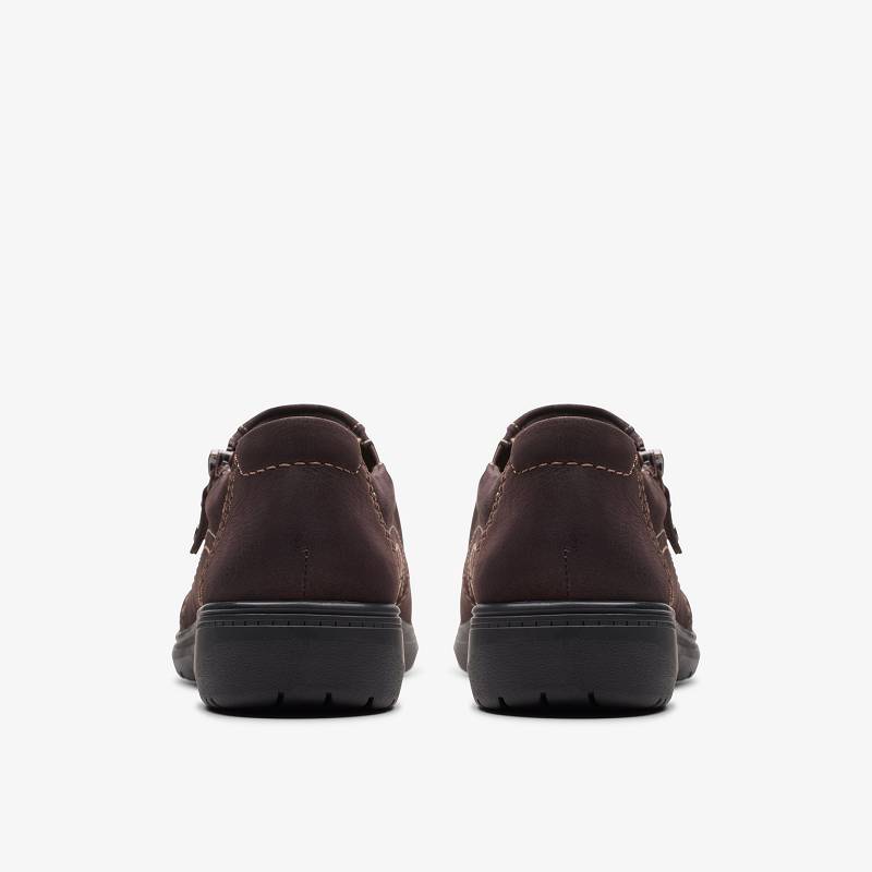 Dark Brown Nubuck Clarks Carleigh Ray | CLKS-85356