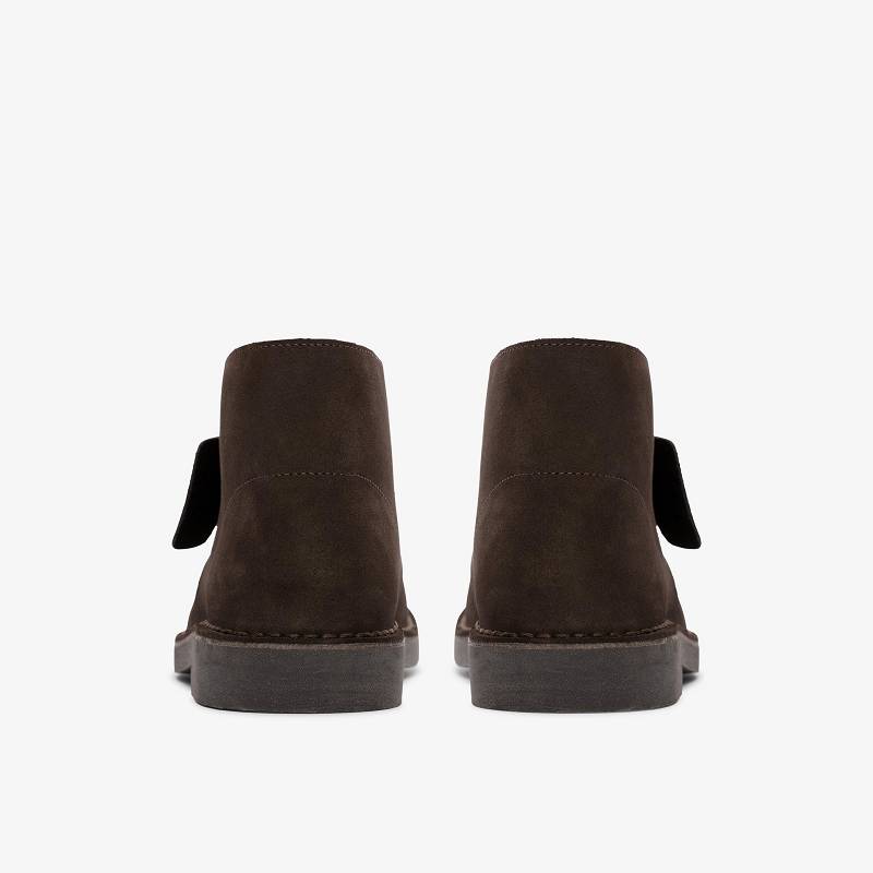 Dark Brown Suede Clarks Desert Boot Evo | CLKS-84603