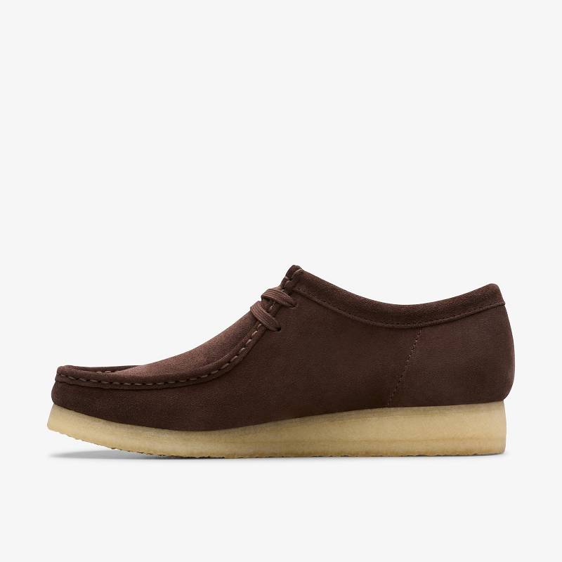 Dark Brown Suede Clarks Wallabee | CLKS-84480