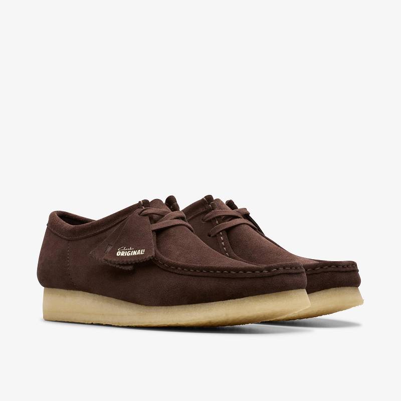 Dark Brown Suede Clarks Wallabee | CLKS-84480