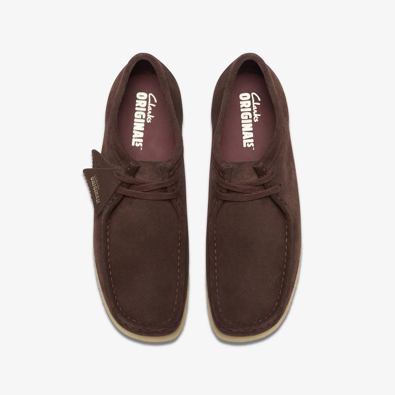 Dark Brown Suede Clarks Wallabee | CLKS-84480