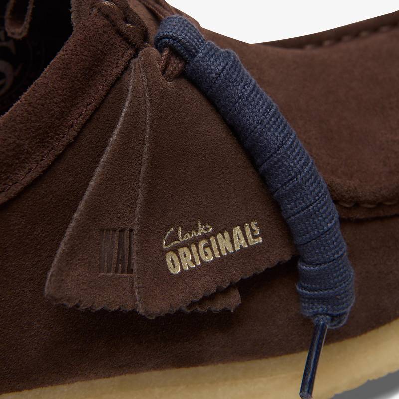 Dark Brown Suede Clarks Wallabee | CLKS-84480