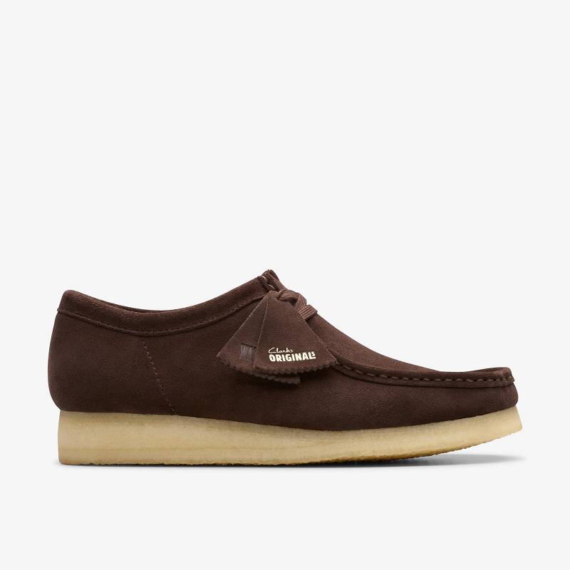 Dark Brown Suede Clarks Wallabee | CLKS-84480