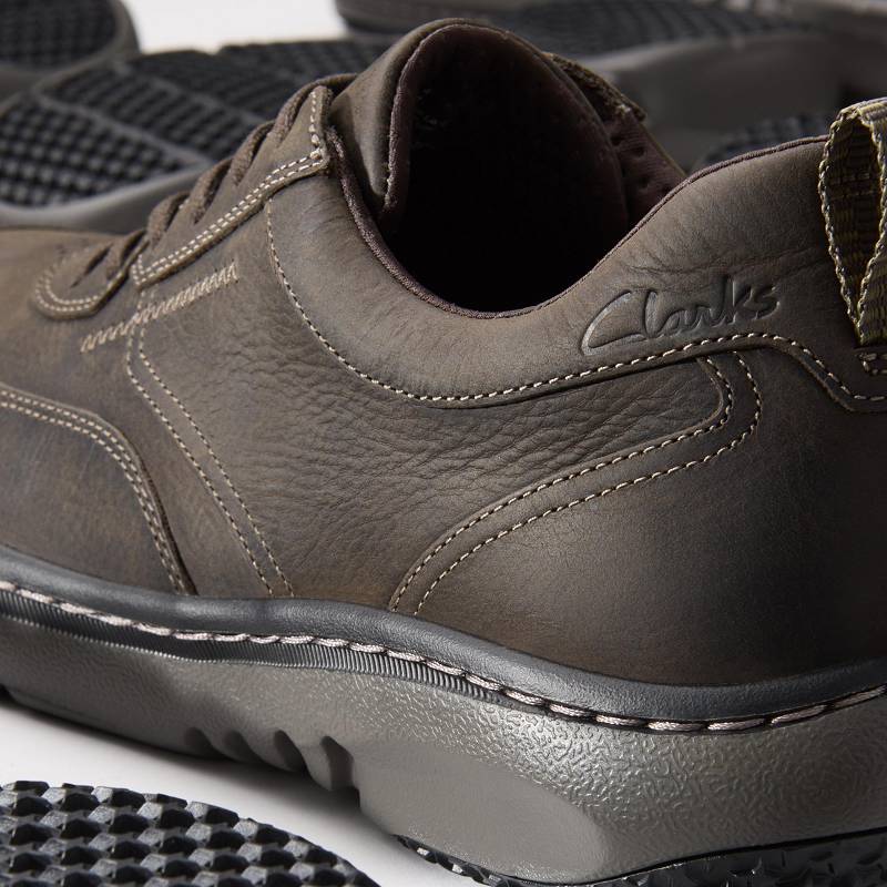 Dark Brown Tumbled Clarks Pro Lace | CLKS-84241