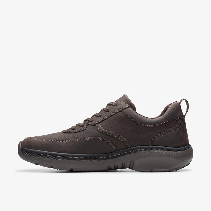 Dark Brown Tumbled Clarks Pro Lace | CLKS-84241