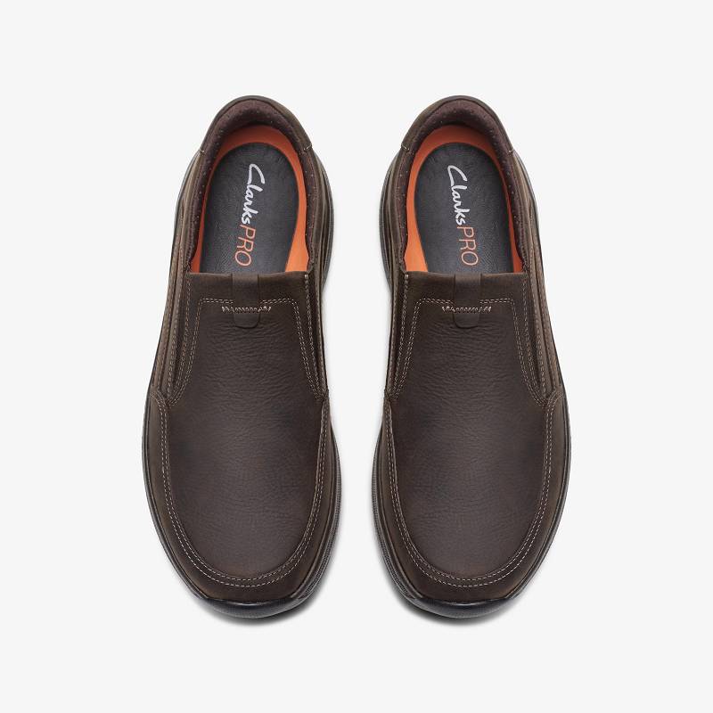 Dark Brown Tumbled Clarks Pro Step | CLKS-84369