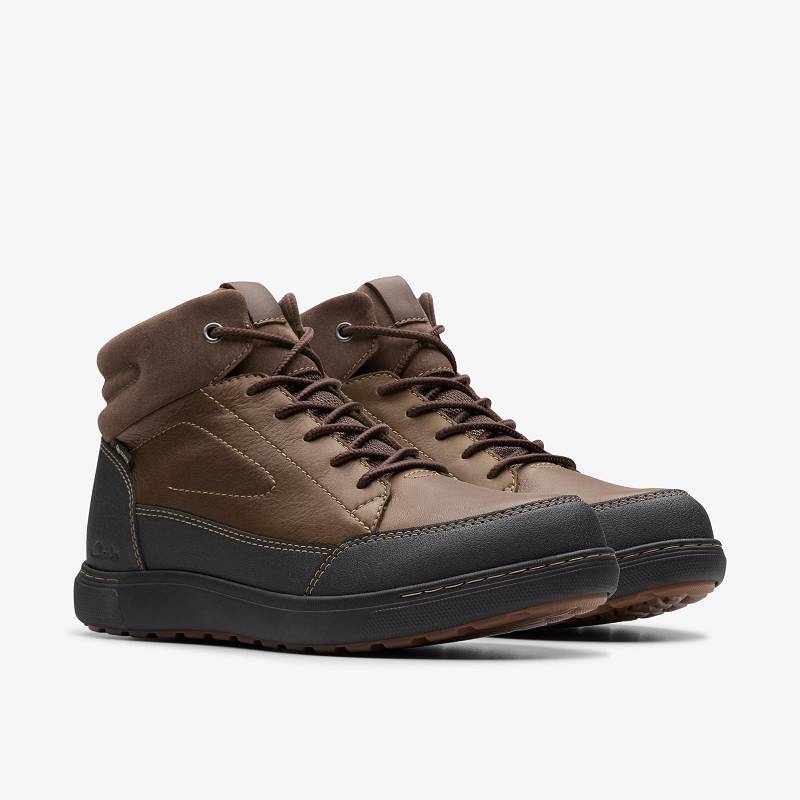 Dark Brown Warmlined Clarks Mapstone Hi Gore-Tex | CLKS-84551