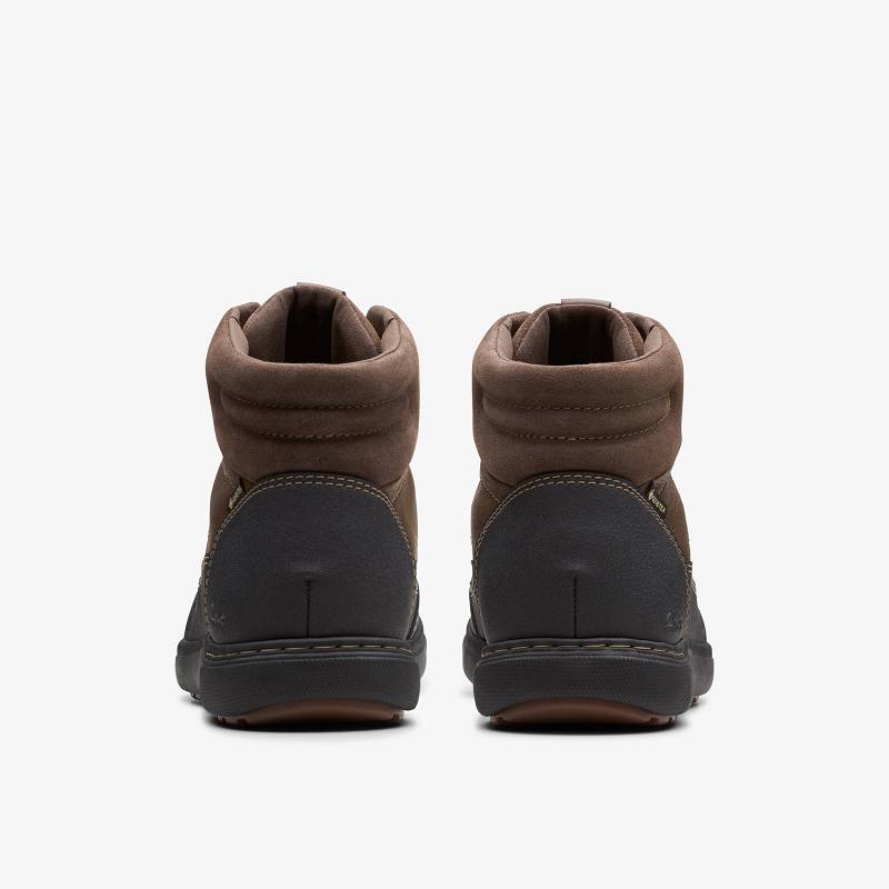 Dark Brown Warmlined Clarks Mapstone Hi Gore-Tex | CLKS-84551