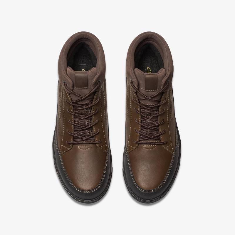 Dark Brown Warmlined Clarks Mapstone Hi Gore-Tex | CLKS-84551