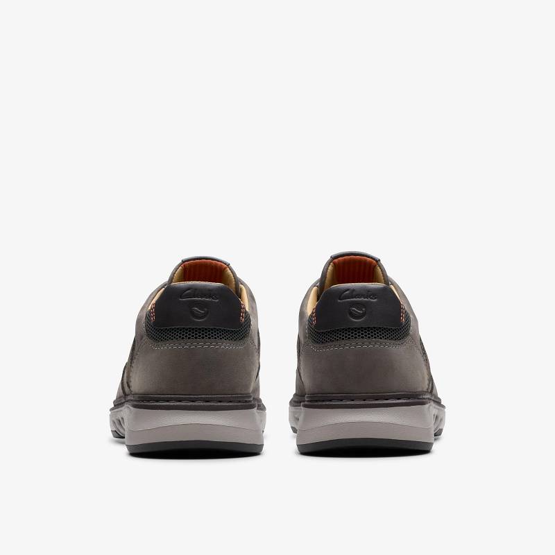 Dark Grey Nubuck Clarks Un Briley Vibe | CLKS-84346