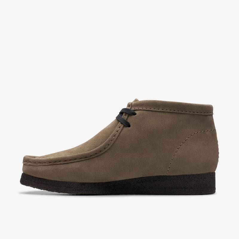 Dark Grey Suede Clarks Wallabee Boot | CLKS-84498